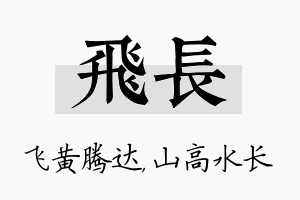 飞长名字的寓意及含义