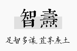 智焘名字的寓意及含义