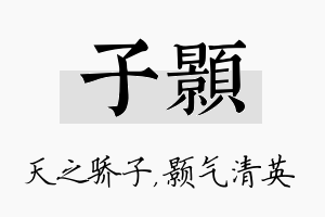 子颢名字的寓意及含义