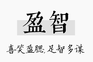 盈智名字的寓意及含义