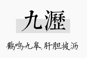 九沥名字的寓意及含义