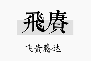 飞赓名字的寓意及含义