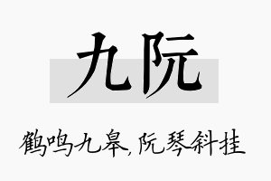 九阮名字的寓意及含义