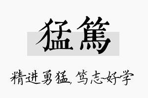 猛笃名字的寓意及含义