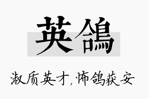 英鸽名字的寓意及含义