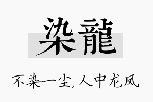 染龙名字的寓意及含义