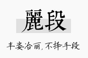 丽段名字的寓意及含义