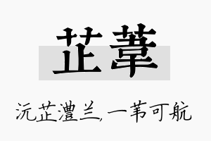 芷苇名字的寓意及含义