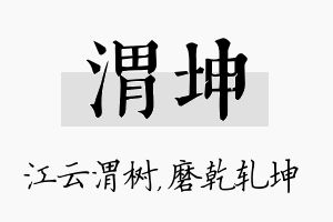 渭坤名字的寓意及含义