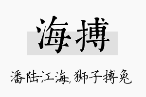 海搏名字的寓意及含义