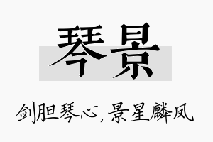 琴景名字的寓意及含义