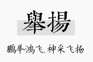 举扬名字的寓意及含义