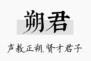 朔君名字的寓意及含义