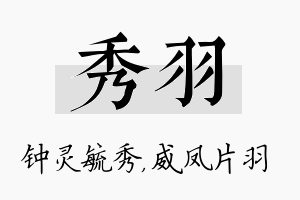 秀羽名字的寓意及含义