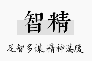 智精名字的寓意及含义