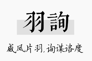 羽询名字的寓意及含义