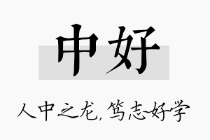 中好名字的寓意及含义