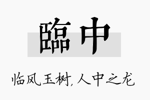 临中名字的寓意及含义