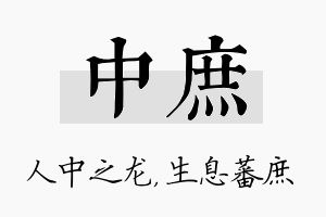 中庶名字的寓意及含义