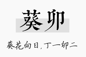 葵卯名字的寓意及含义