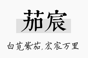 茄宸名字的寓意及含义