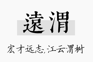 远渭名字的寓意及含义