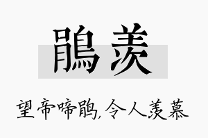 鹃羡名字的寓意及含义