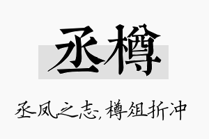 丞樽名字的寓意及含义