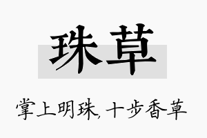 珠草名字的寓意及含义