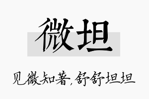 微坦名字的寓意及含义