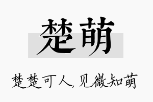 楚萌名字的寓意及含义