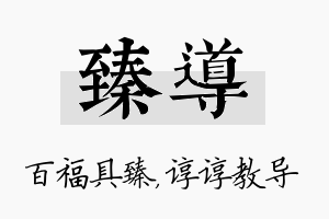 臻导名字的寓意及含义