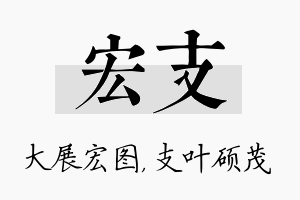 宏支名字的寓意及含义