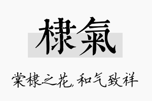 棣气名字的寓意及含义