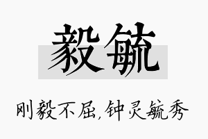 毅毓名字的寓意及含义