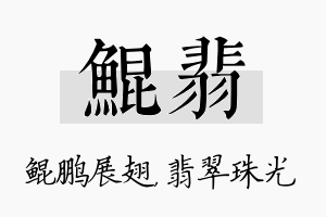 鲲翡名字的寓意及含义