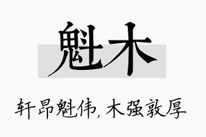 魁木名字的寓意及含义