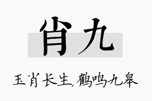 肖九名字的寓意及含义