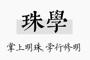 珠学名字的寓意及含义