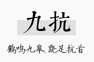 九抗名字的寓意及含义