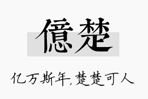 亿楚名字的寓意及含义