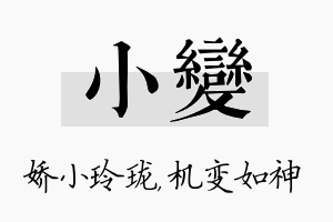 小变名字的寓意及含义