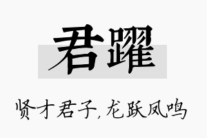 君跃名字的寓意及含义