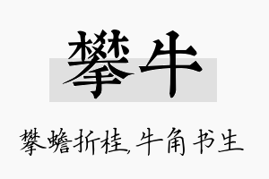 攀牛名字的寓意及含义