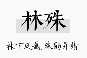 林殊名字的寓意及含义