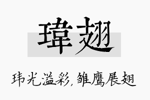 玮翅名字的寓意及含义