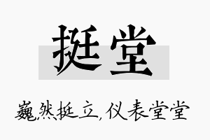 挺堂名字的寓意及含义