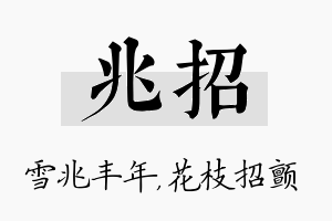 兆招名字的寓意及含义