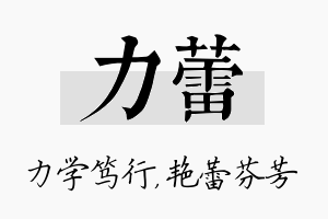 力蕾名字的寓意及含义