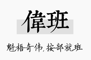 伟班名字的寓意及含义